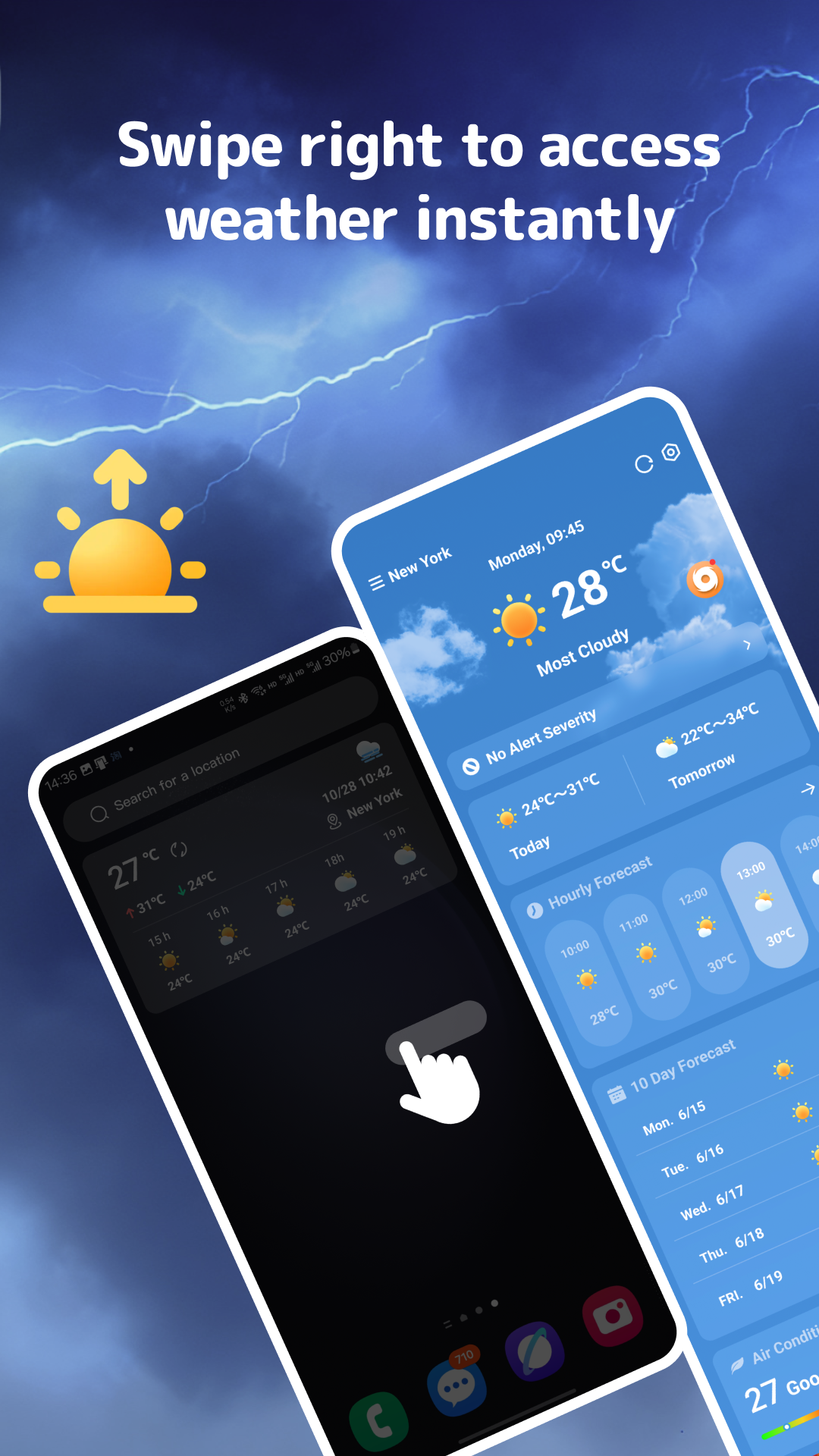 WeatherHome Space App Interface